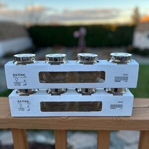 RAJTAN from IKEA 
Spice jar, glass/aluminum color, 5 oz ~ 2 QTY New !